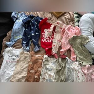 Assorted Baby Onesies and Pajamas